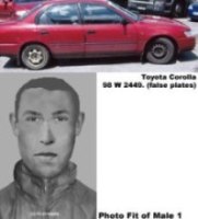 Vehicle similar make/model to one pictured and Photo Fit of male 1