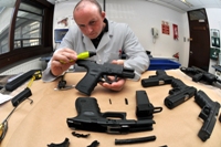 Examining firearms in the Ballistics Unit