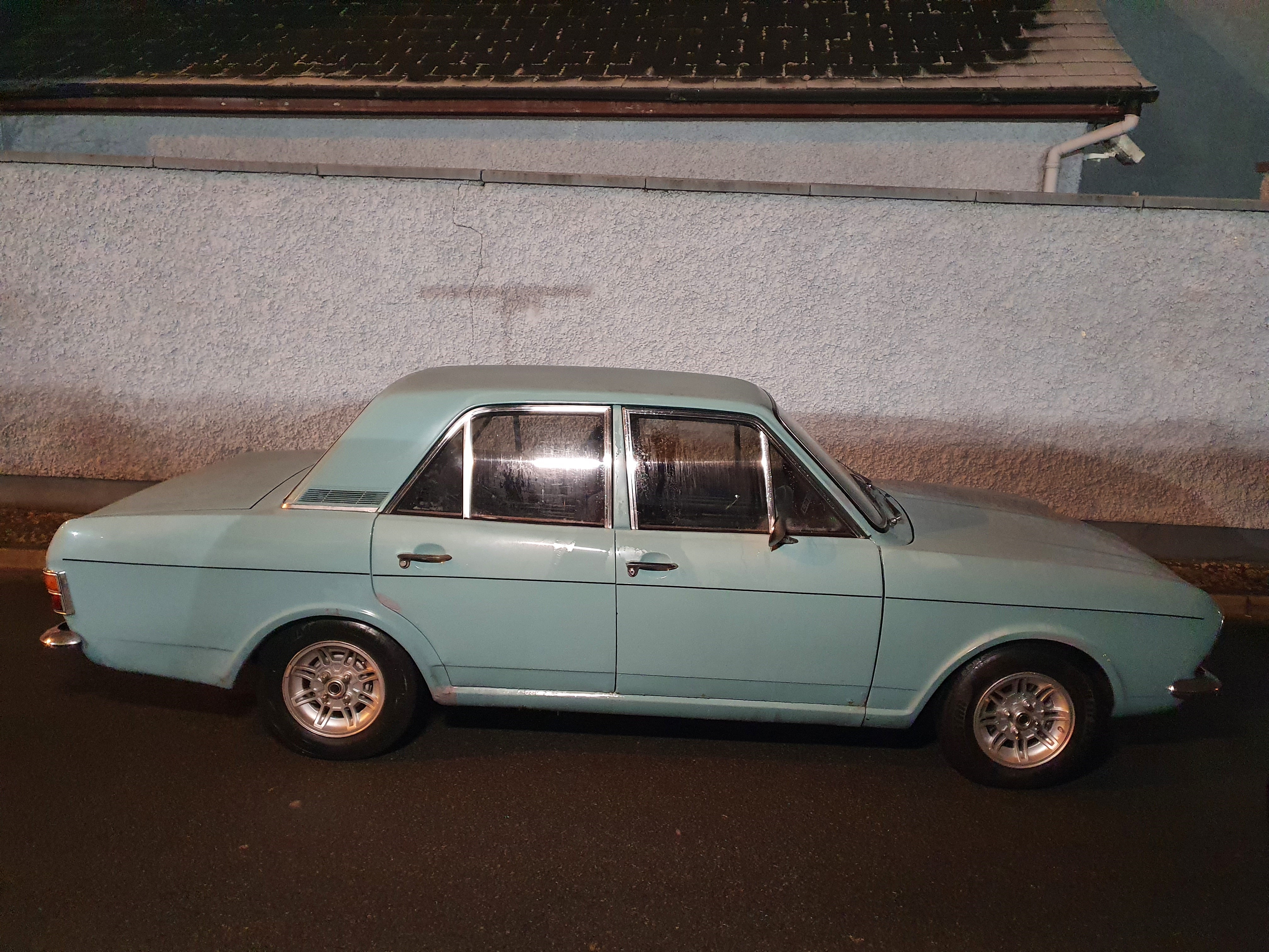 Blue Ford Cortina (Similar Car)